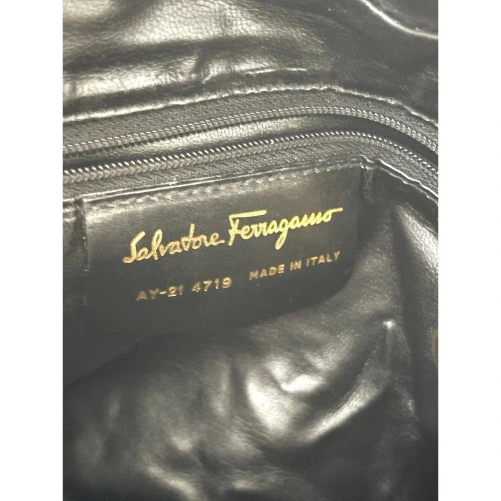 Salvatore Ferragamo Gancini Suede Shoulder Bag‎ Taupe Gold Hardware NWOT